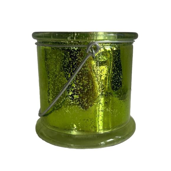 5" Green Mercury Glass Candle Holder Christmas Decoration Gift item - Picture 2 of 6